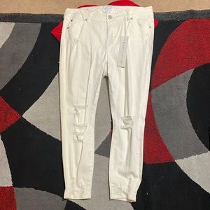 White ankle skinny jeans from Celebrity Pink